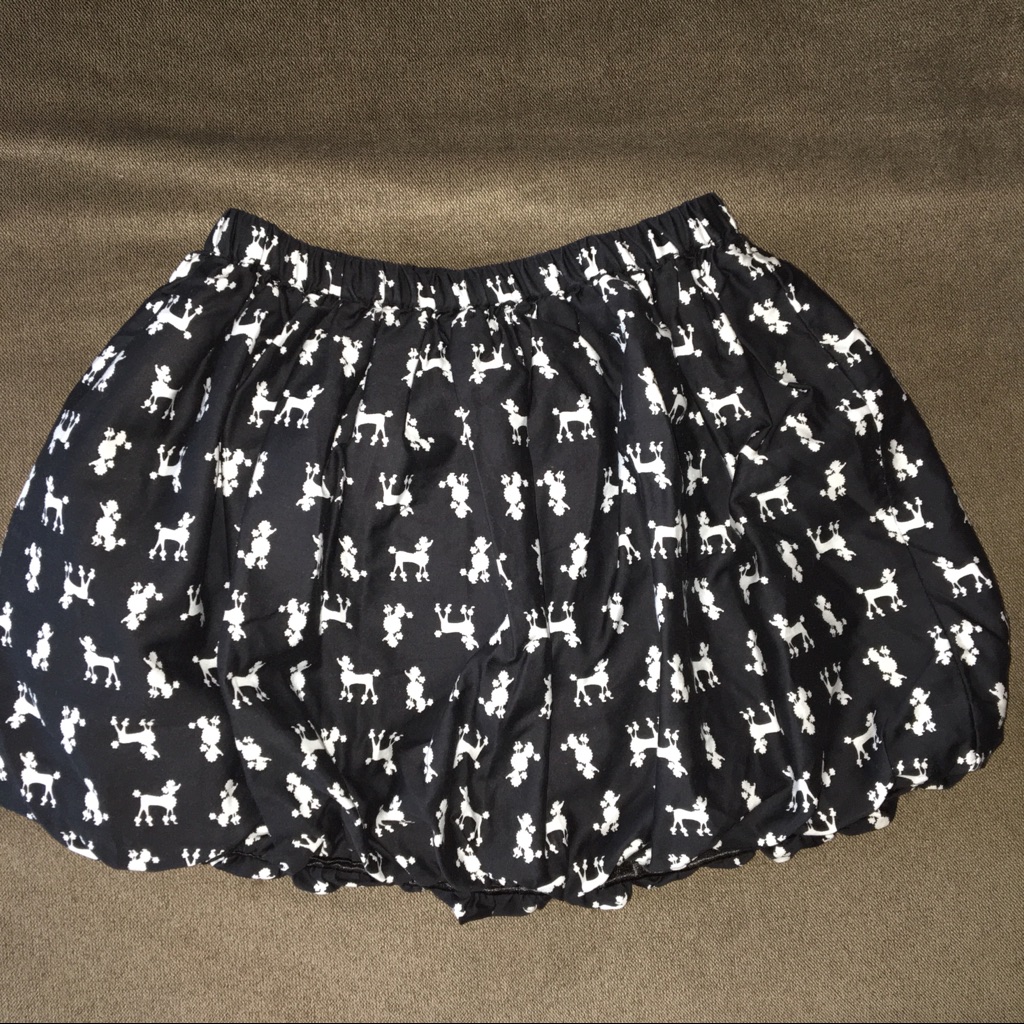 The Children's Place Black Skirt With White Poodle Print